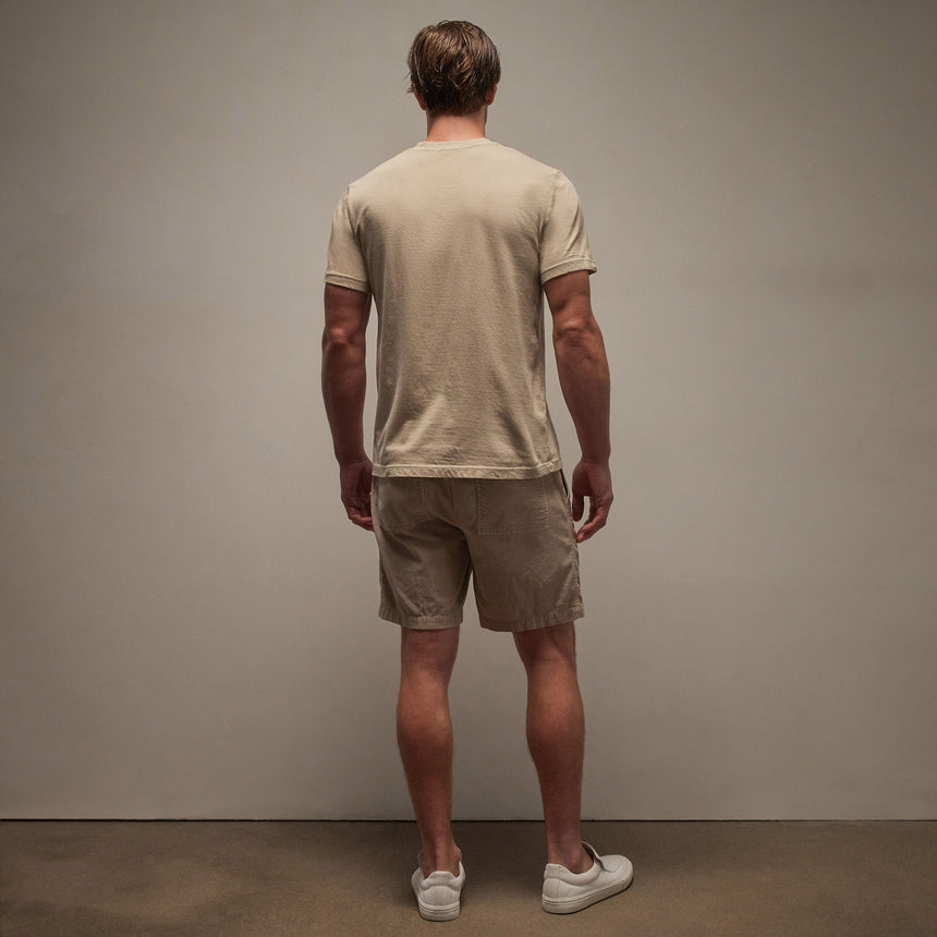 Short Sleeve V Neck in Sand Dune Pigment | James Perse Los Angeles