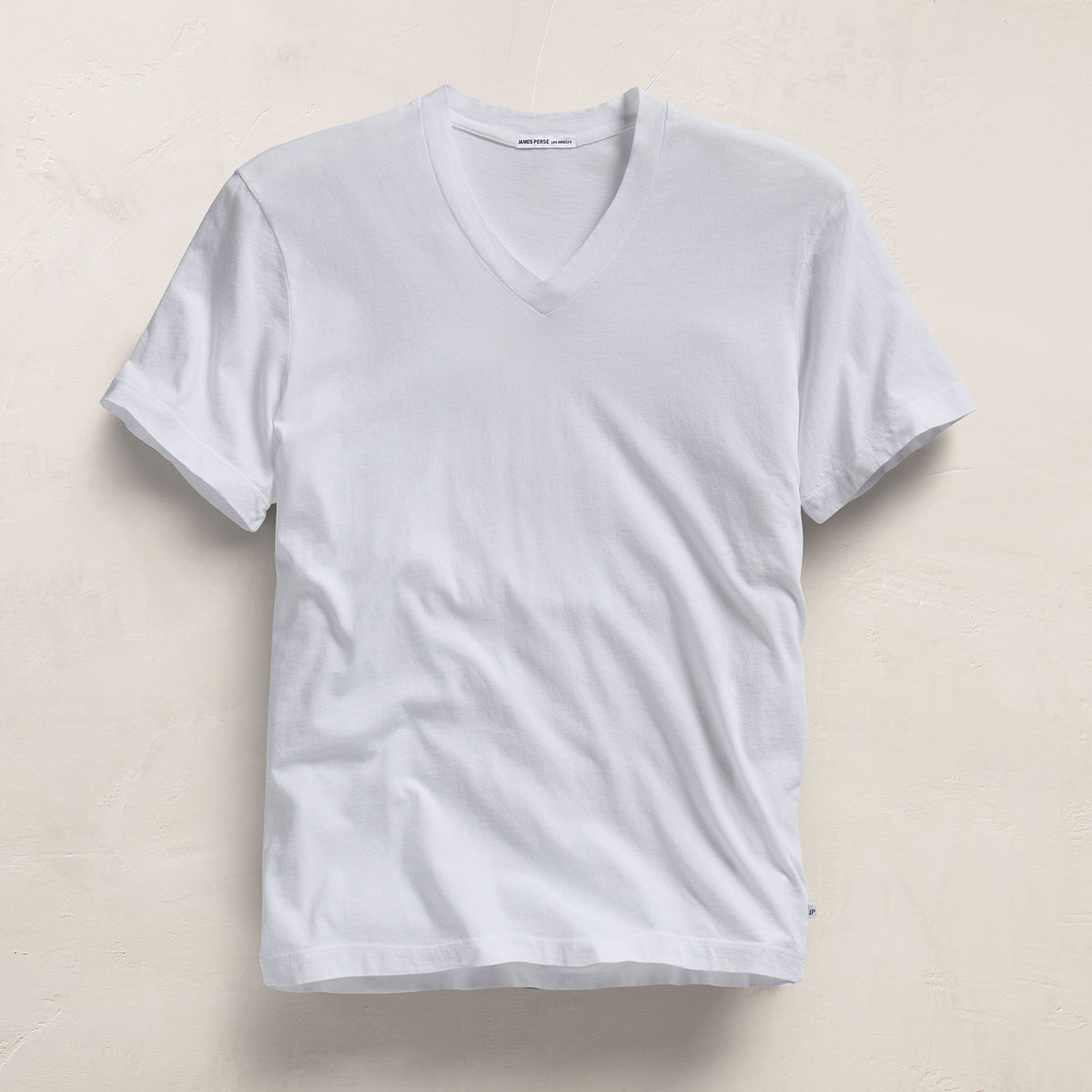 Short Sleeve V Neck in White | James Perse Los Angeles