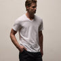 Short Sleeve V Neck in White | James Perse Los Angeles