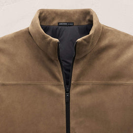 Suede Bomber Jacket - Coyote