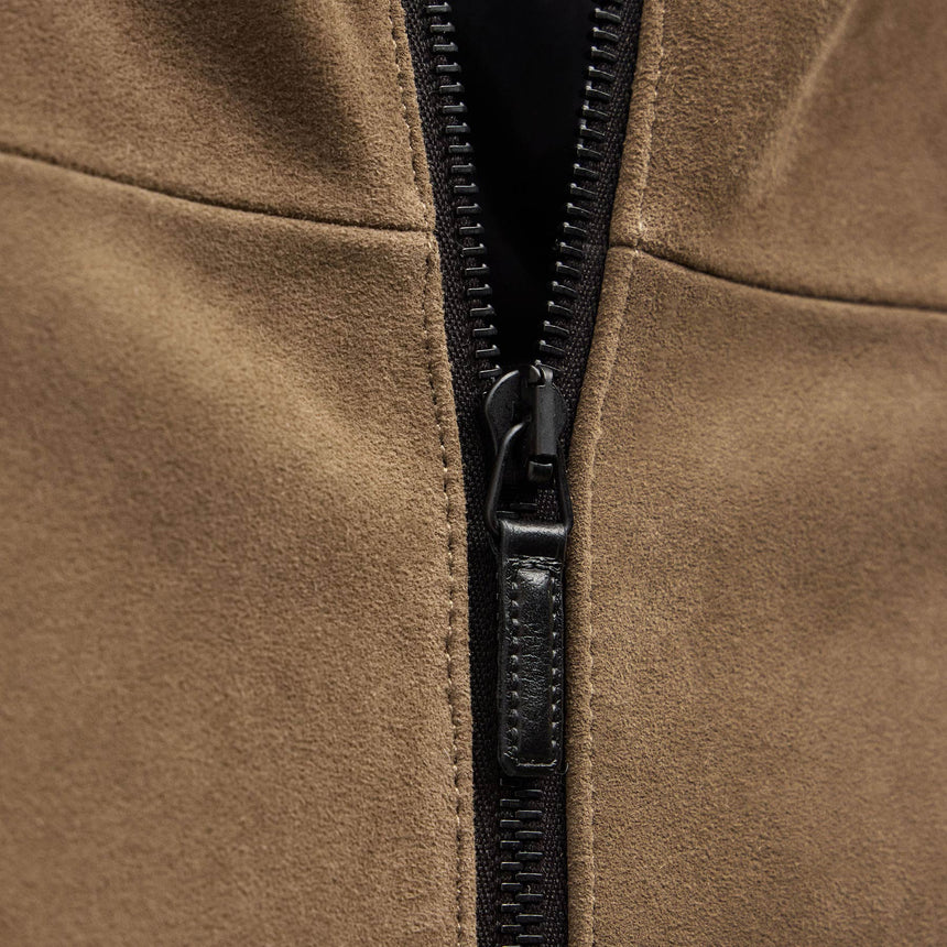 Suede Bomber Jacket - Coyote