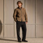 Suede Bomber Jacket in Coyote | James Perse Los Angeles
