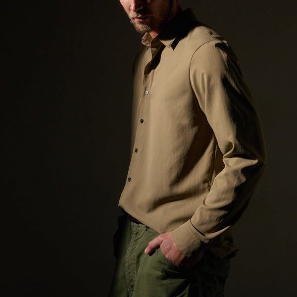 Matte Cabana Long Sleeve  in Cashew | James Perse Los Angeles