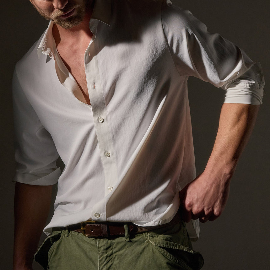 Matte Cabana Long Sleeve  in White | James Perse Los Angeles