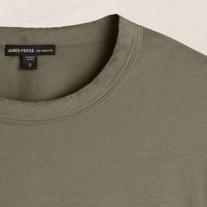 Heavy Luxe Jersey Crew in Birch | James Perse Los Angeles
