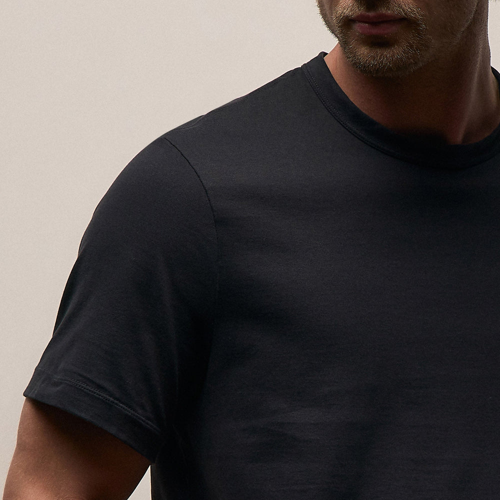 Heavy Luxe Jersey Crew in Black | James Perse Los Angeles