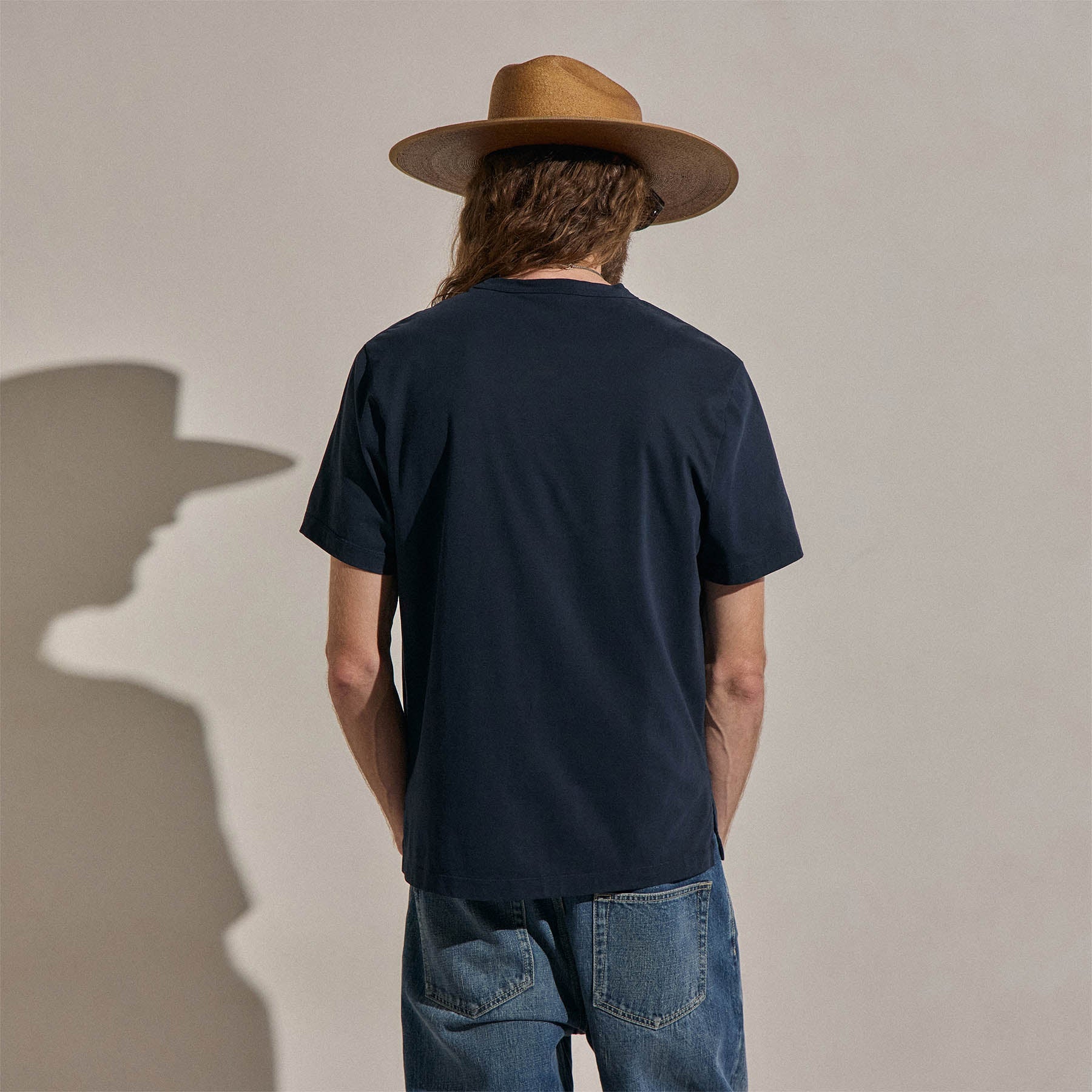 Heavy Luxe Jersey Crew in Blue Noir | James Perse Los Angeles