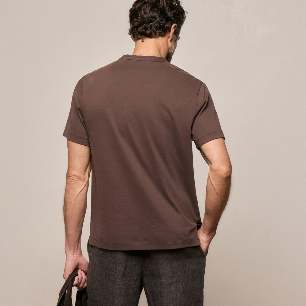 Heavy Luxe Jersey Crew in Bark | James Perse Los Angeles
