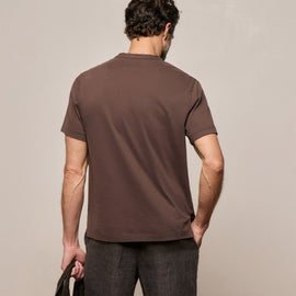 Heavy Luxe Jersey Crew in Bark | James Perse Los Angeles