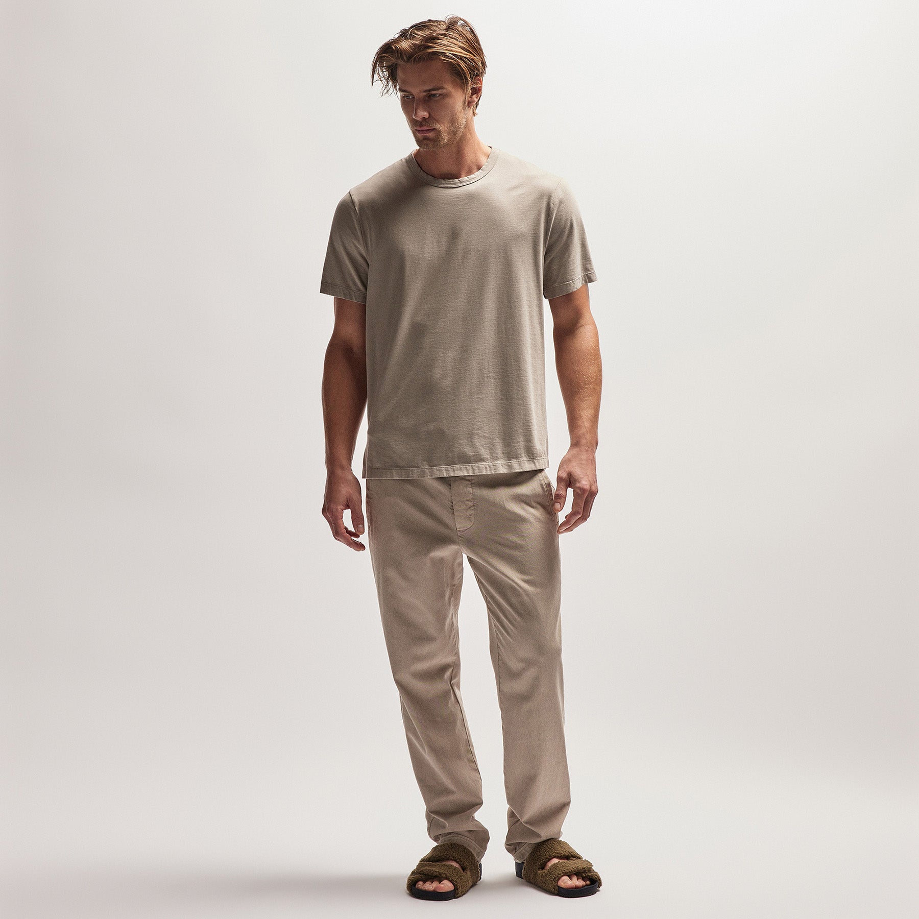 Heavy Luxe Jersey Crew in Dapple | James Perse Los Angeles