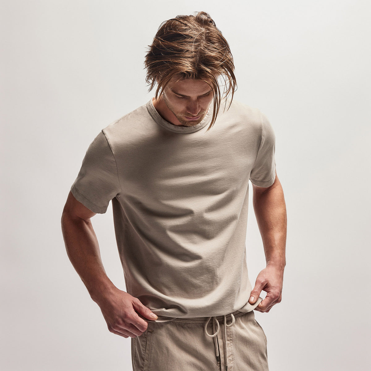 Heavy Luxe Jersey Crew in Dapple | James Perse Los Angeles