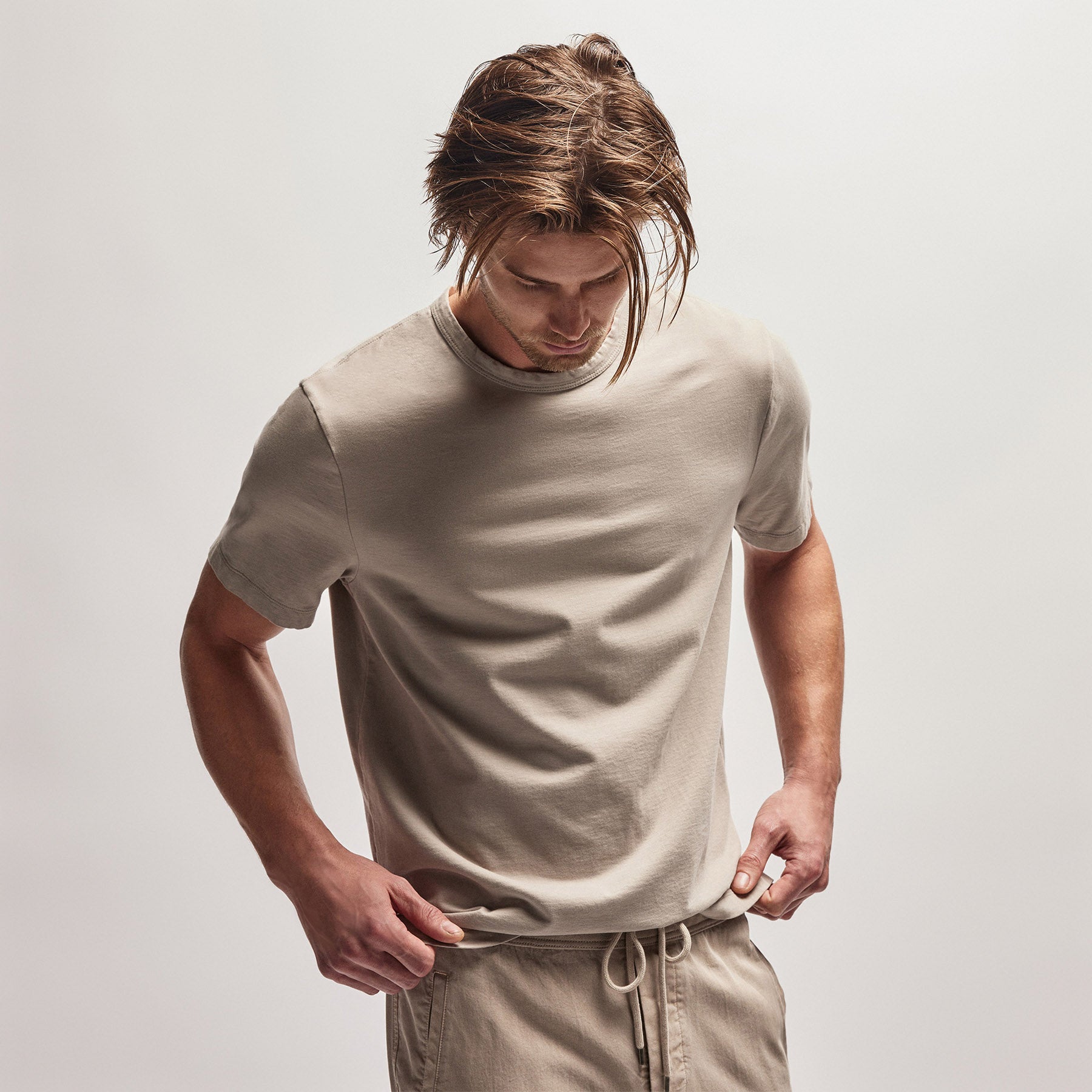 Heavy Luxe Jersey Crew in Dapple | James Perse Los Angeles