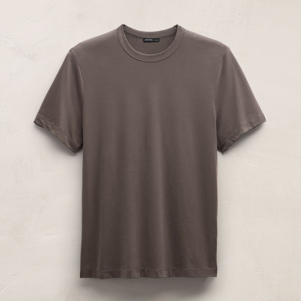 Heavy Luxe Jersey Crew in Dusty Brown | James Perse Los Angeles