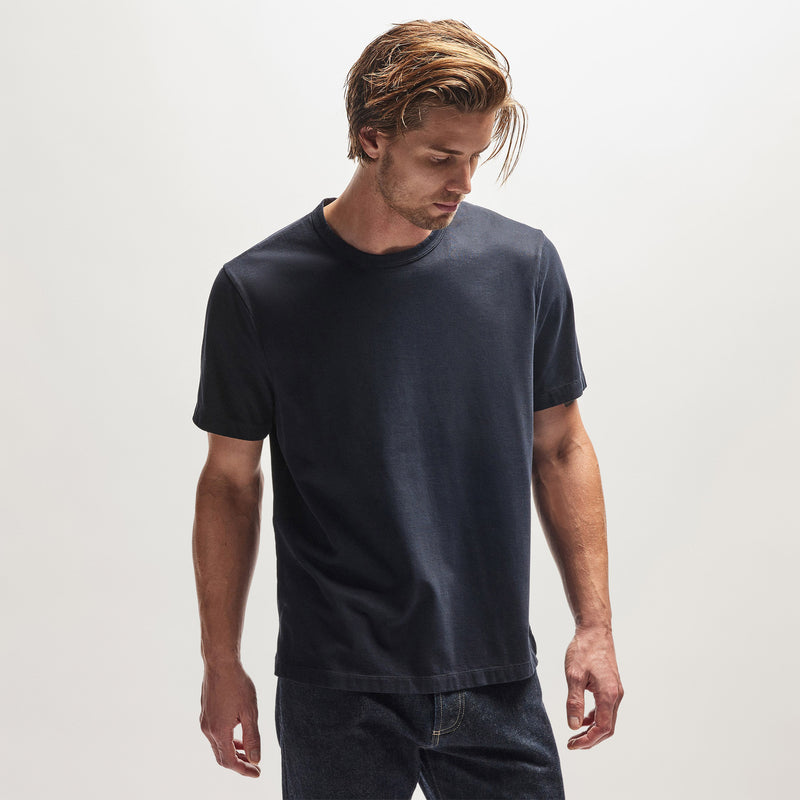 Heavy Luxe Jersey Crew in French Navy | James Perse Los Angeles
