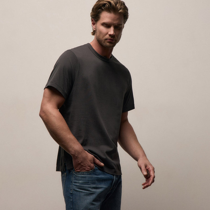 Heavy Luxe Jersey Crew in Magma | James Perse Los Angeles