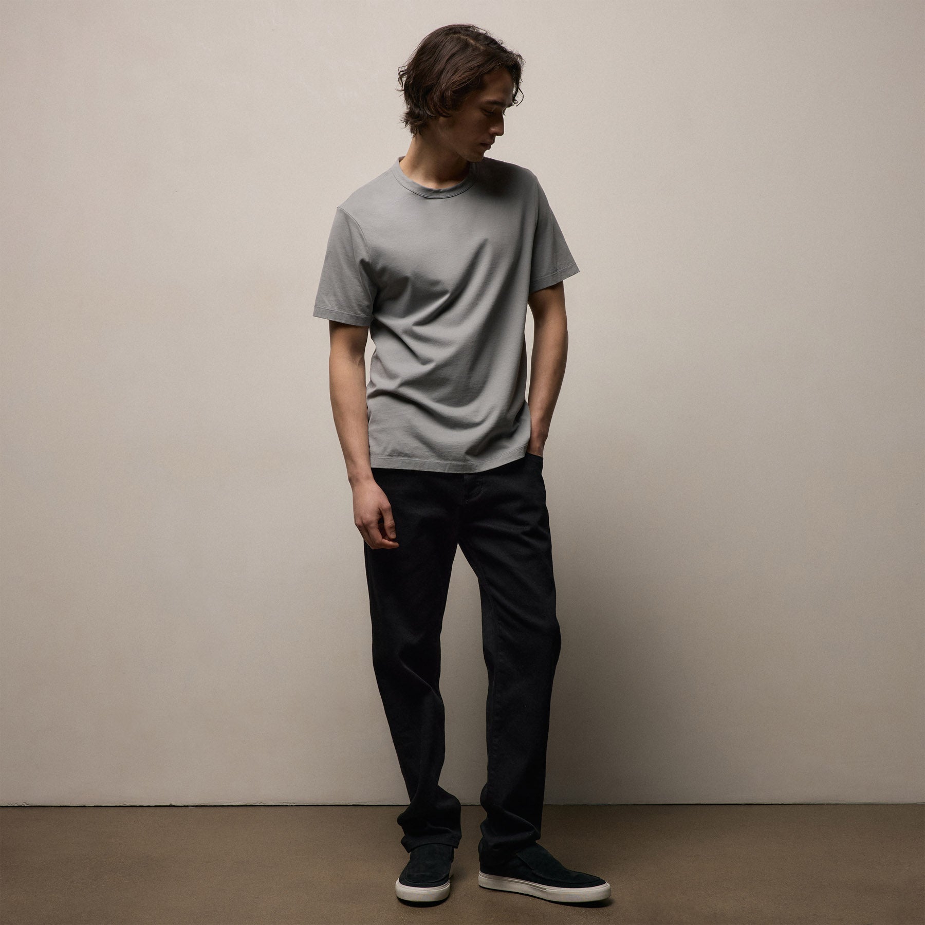 Heavy Luxe Jersey Crew in Ore | James Perse Los Angeles