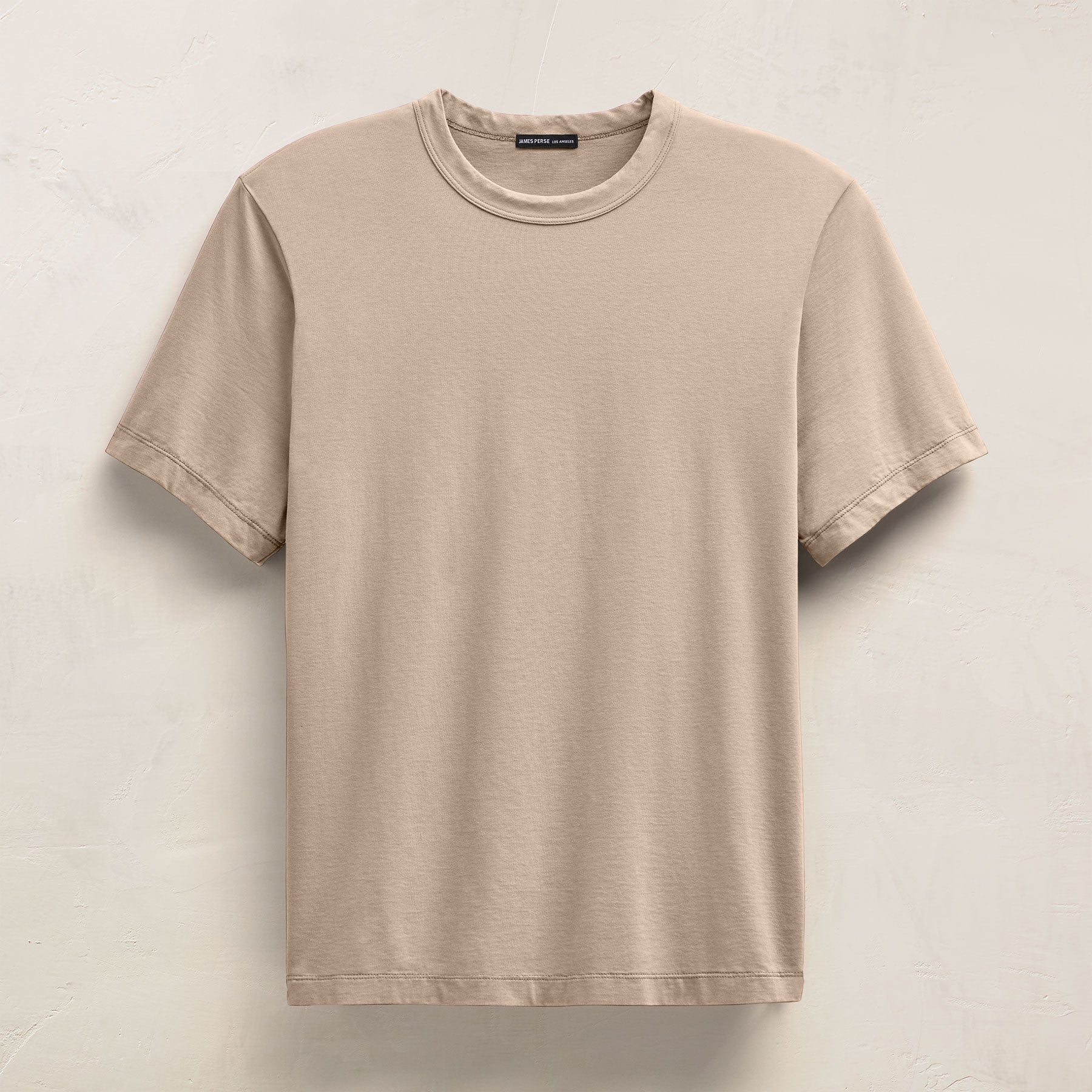 Heavy Luxe Jersey Crew in Stone | James Perse Los Angeles