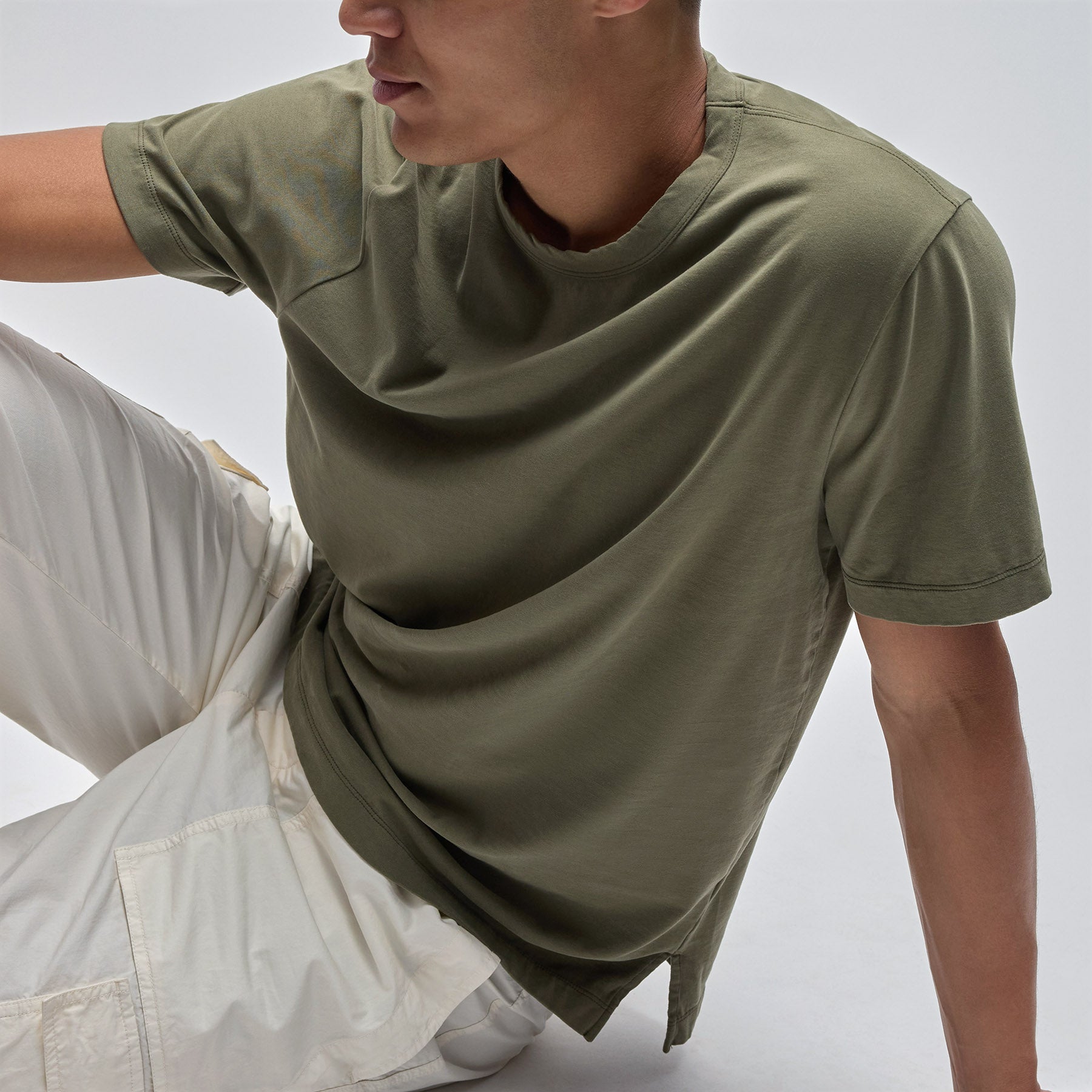 Heavy Luxe Jersey Crew in Trooper | James Perse Los Angeles