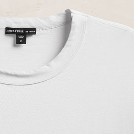Heavy Luxe Jersey Crew in White | James Perse Los Angeles FLAT