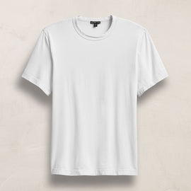 Heavy Luxe Jersey Crew in White | James Perse Los Angeles FLAT