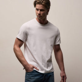 Heavy Luxe Jersey Crew in White | James Perse Los Angeles