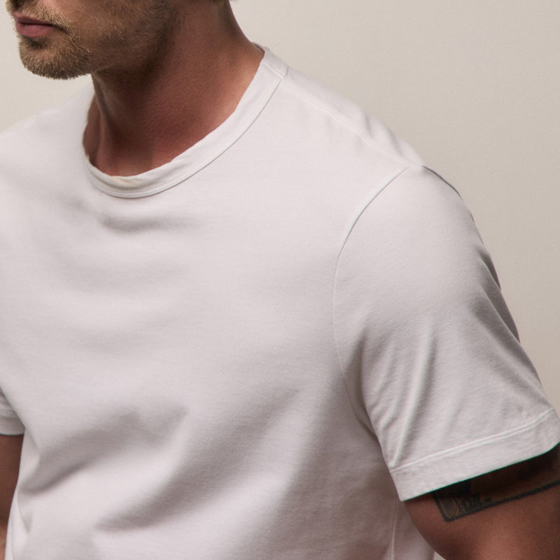 Heavy Luxe Jersey Crew in White | James Perse Los Angeles