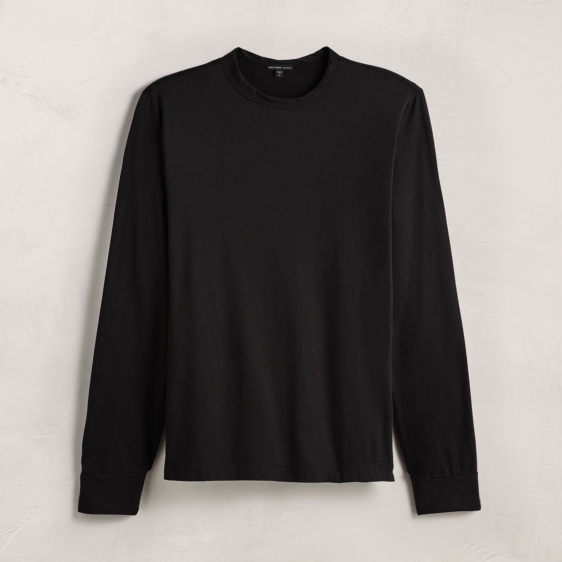 Heavy Luxe Jersey Long Sleeve in Black | James Perse Los Angeles