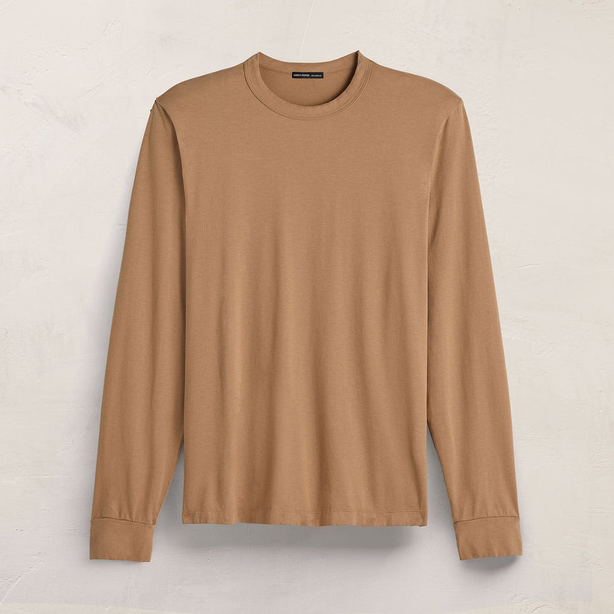 Heavy Luxe Jersey Long Sleeve in Camel | James Perse Los Angeles