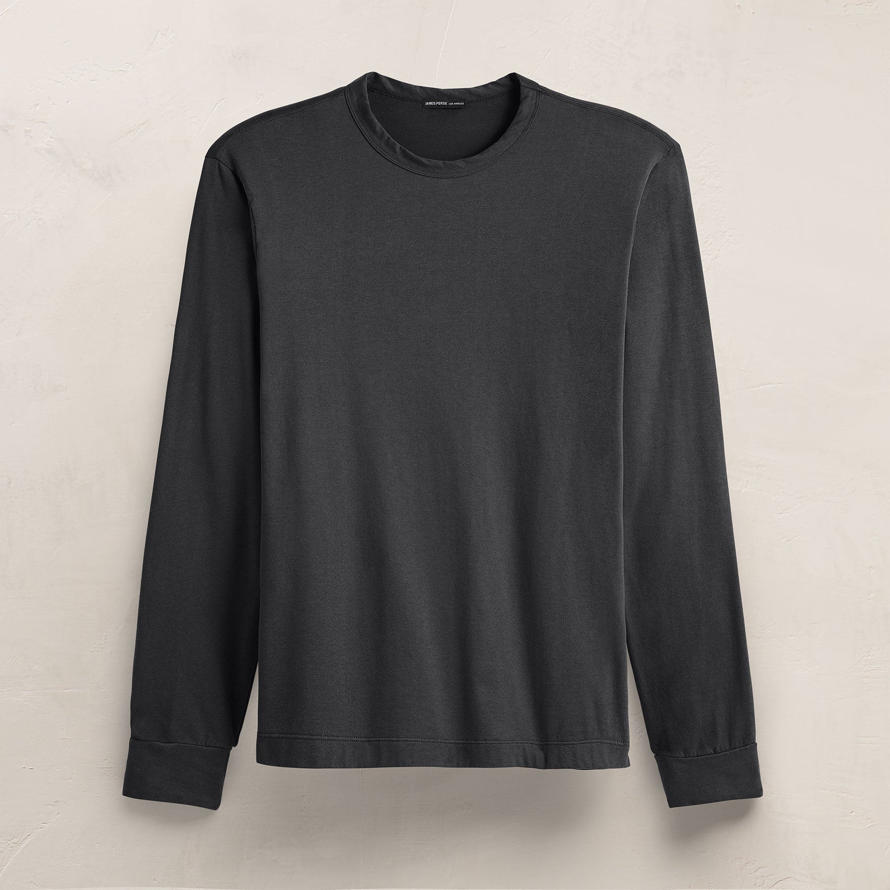Long Sleeve Crew Neck - Black | James Perse Los Angeles
