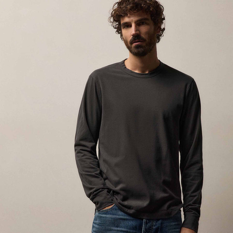 Heavy Luxe Jersey Long Sleeve in Magma | James Perse Los Angeles