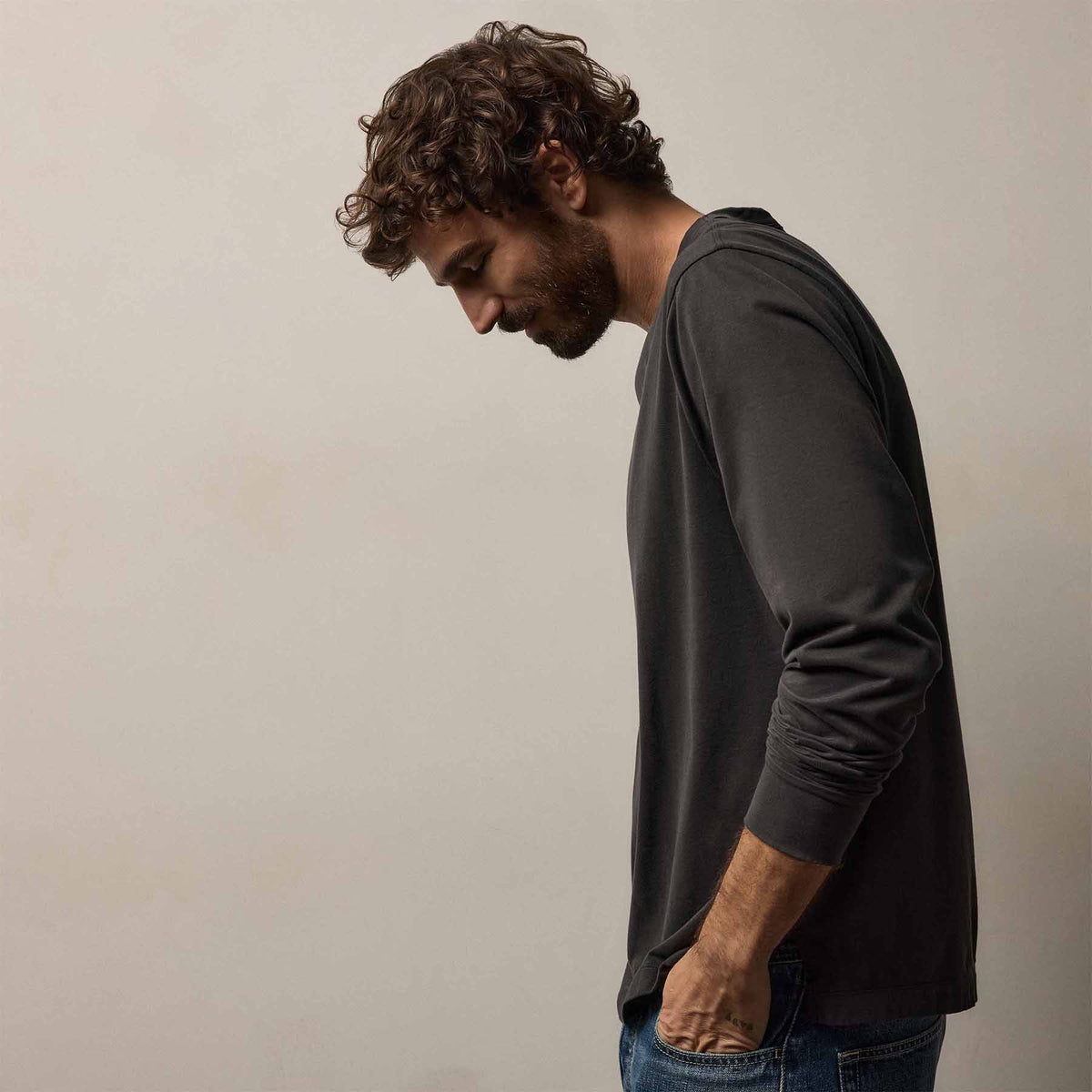 Heavy Luxe Jersey Long Sleeve in Magma | James Perse Los Angeles