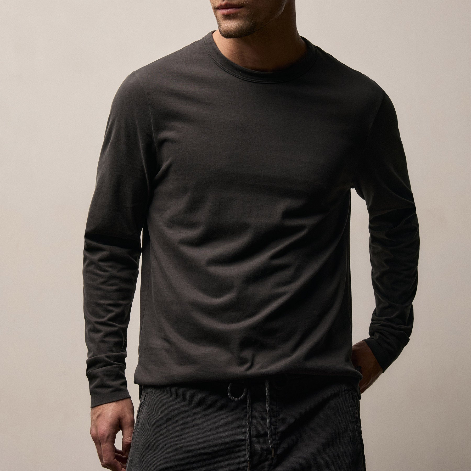 Heavy Luxe Jersey Long Sleeve in Magma | James Perse Los Angeles