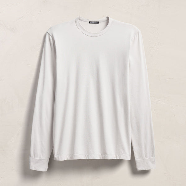 Heavy Luxe Jersey Long Sleeve in White | James Perse Los Angeles