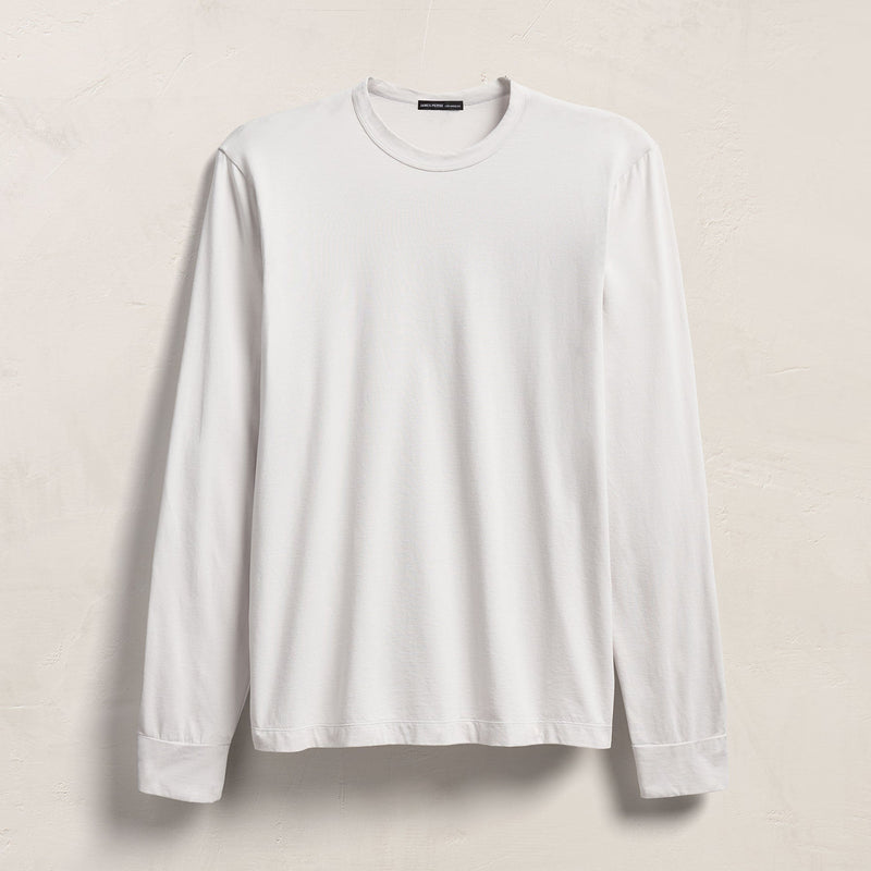 Heavy Luxe Jersey Long Sleeve in White | James Perse Los Angeles