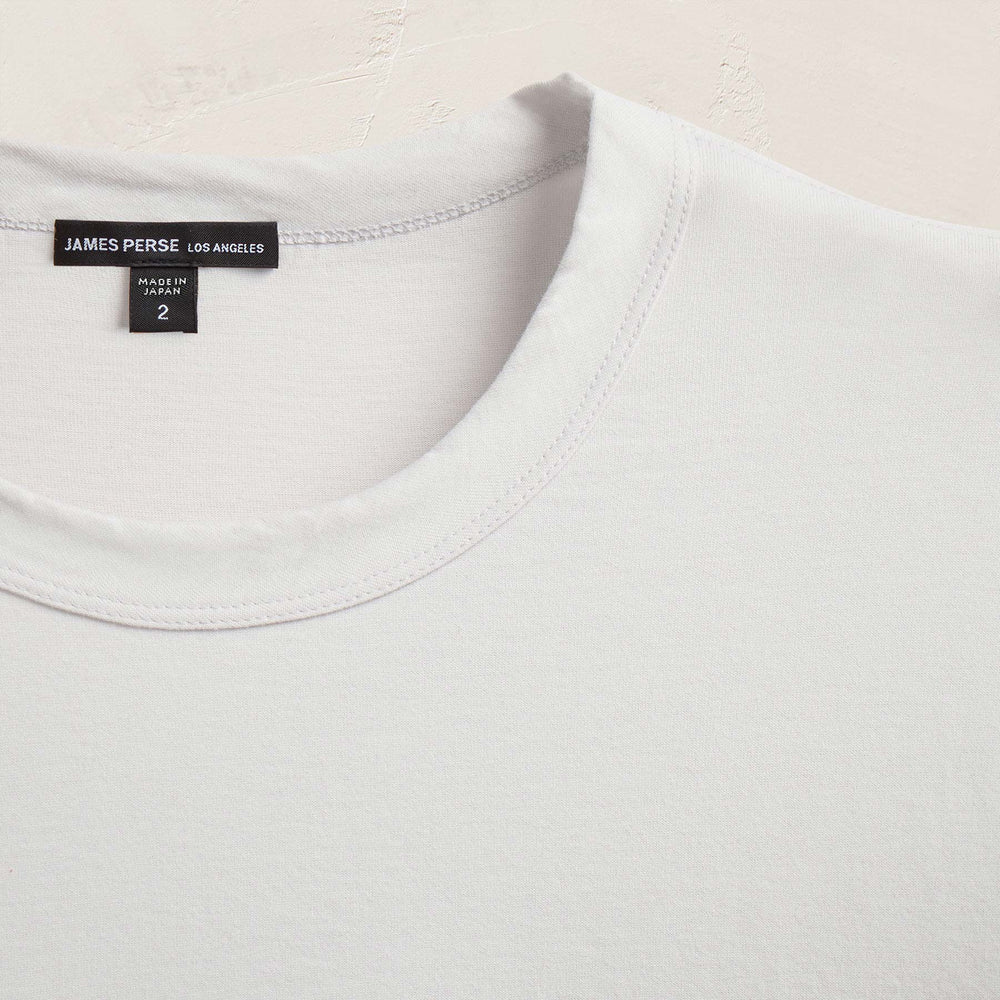 Heavy Luxe Jersey Long Sleeve in White | James Perse Los Angeles FLAT