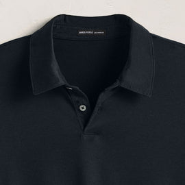 Heavy Luxe Jersey Long Sleeve Polo in French Navy | James Perse Los Angeles