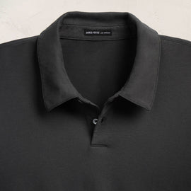 Heavy Luxe Jersey Long Sleeve Polo in Magma | James Perse Los Angeles