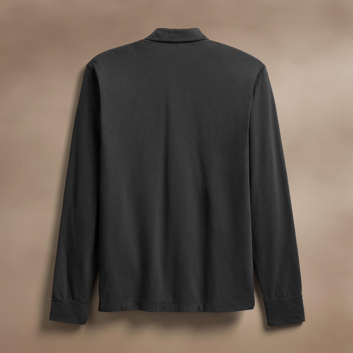Heavy Luxe Jersey Long Sleeve Polo in Magma | James Perse Los Angeles