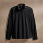 Luxury Organic Jersey Half Zip in Black | James Perse Los Angeles