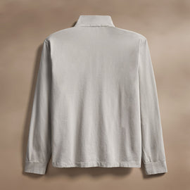Luxury Organic Jersey Half Zip in Concrete | James Perse Los Angeles