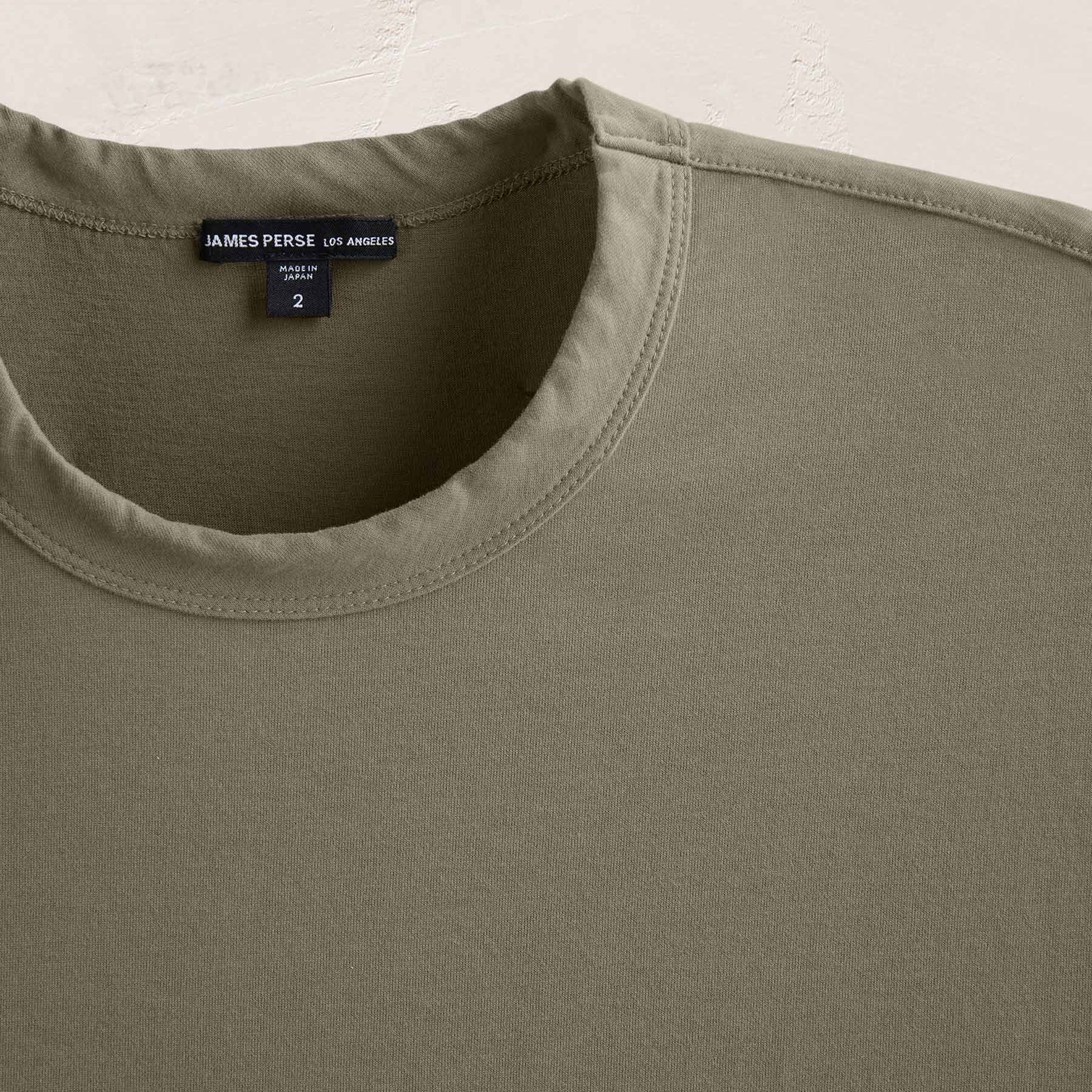 Heavy Luxe Jersey Oversized Crew in Birch | James Perse Los Angeles