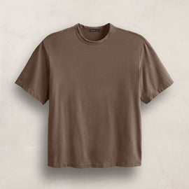 Heavy Luxe Jersey Oversized Crew in Caribou | James Perse Los Angeles