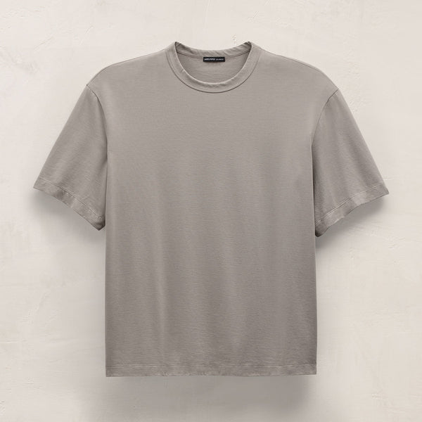 Heavy Luxe Jersey Oversized Crew in Fog | James Perse Los Angeles