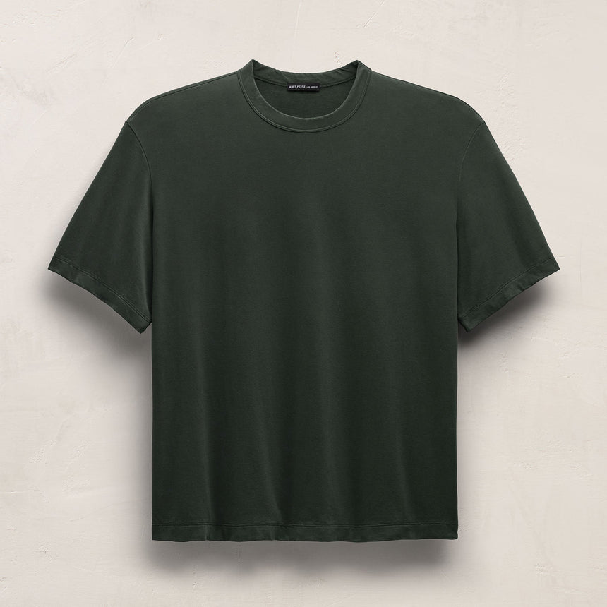 Heavy Luxe Jersey Oversized Crew - Fern