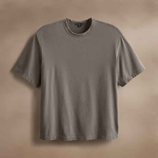 Luxe Organic Oversized Short Sleeve Tee in Granite | James Perse Los Angeles
