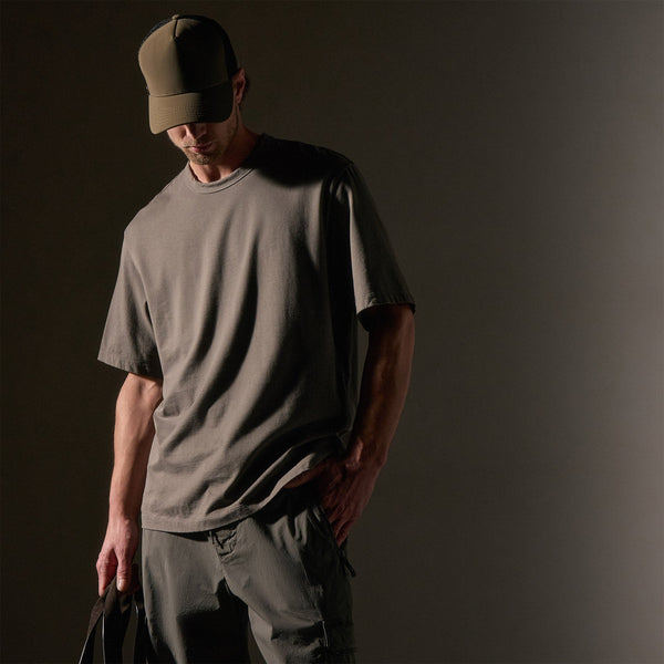 Luxe Organic Oversized Short Sleeve Tee in Granite | James Perse Los Angeles