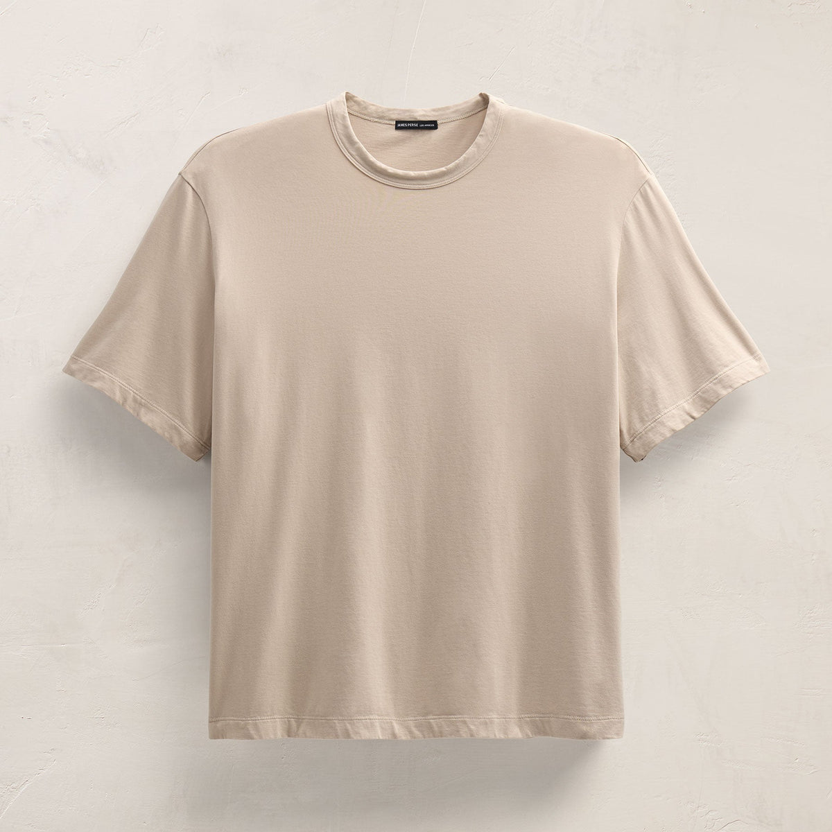 Heavy Luxe Jersey Oversized Crew in Stone | James Perse Los Angeles