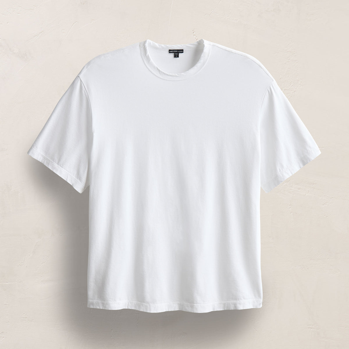 Heavy Luxe Jersey Oversized Crew in White | James Perse Los Angeles