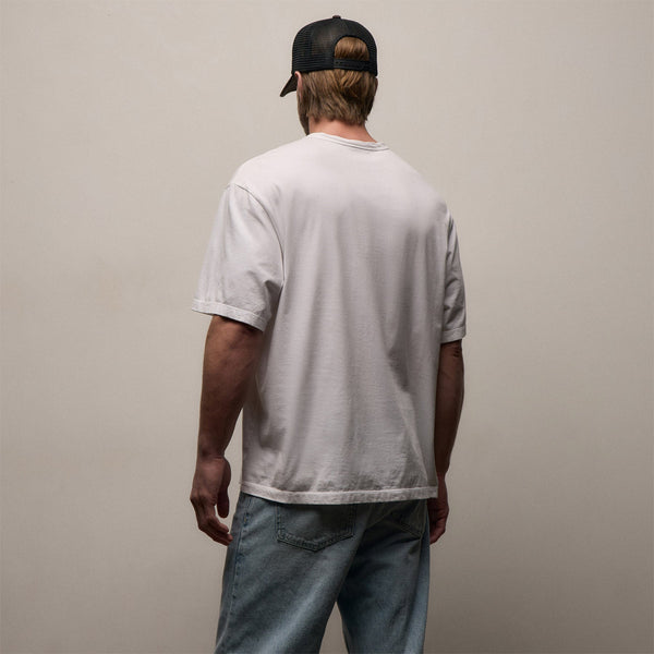 Heavy Luxe Jersey Oversized Crew in White | James Perse Los Angeles