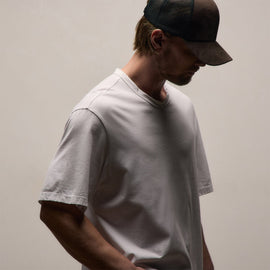 Heavy Luxe Jersey Oversized Crew in White | James Perse Los Angeles